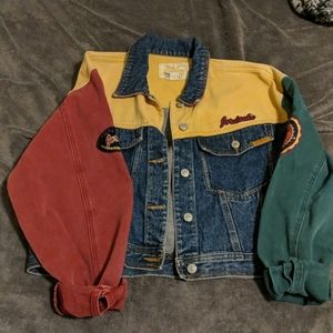 Jordache Multicolor Jean Jacket - Red, Yellow, Green